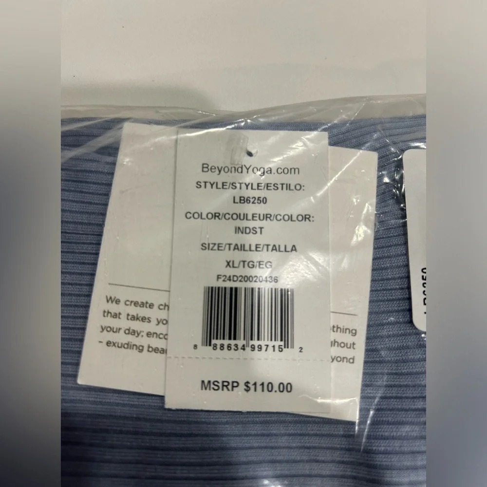 Beyond Yoga Women's XL Formation Tank Dress Blue NWT Midi Racerback